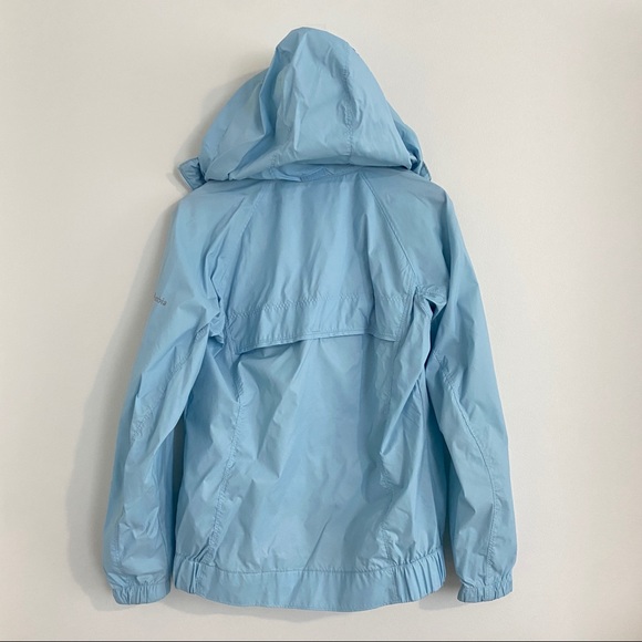 Columbia Light Blue Rain Jacket - Picture 3 of 8